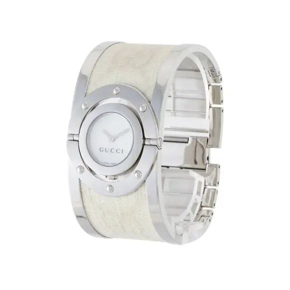 Gucci stainless steel white GG Monogram twirl watch - Picture 3 of 4